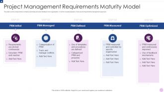 Project Management Requirements Maturity Model