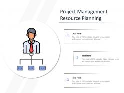Project management resource planning