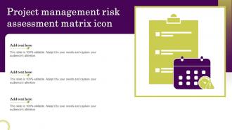 Project Management Risk Assessment Matrix Icon