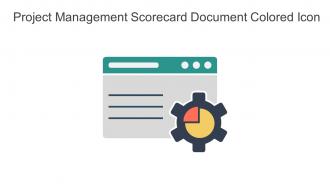 Project Management Scorecard Document Colored Icon In Powerpoint Pptx Png And Editable Eps Format