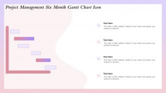 Project Management Six Month Gantt Chart Icon