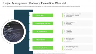 Project Management Software Evaluation Checklist