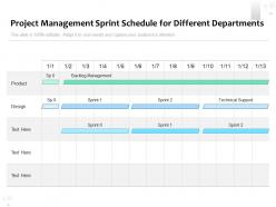 Project Management Sprint Schedule For Different Departments