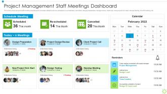Project Management Staff Meetings Dashboard