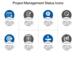 Project management status icons powerpoint slide clipart