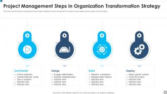 Project Management Steps In Organization Transformation Strategy