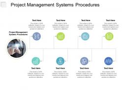 Project management systems procedures ppt powerpoint presentation portfolio inspiration cpb