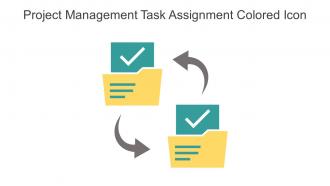 Project Management Task Assignment Colored Icon In Powerpoint Pptx Png And Editable Eps Format