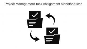 Project Management Task Assignment Monotone Icon In Powerpoint Pptx Png And Editable Eps Format