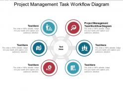 Project management task workflow diagram ppt powerpoint presentation slides cpb