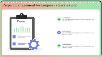 Project Management Techniques Categories Icon