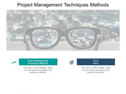 Project management techniques methods ppt powerpoint presentation summary layout ideas cpb