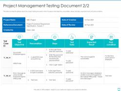 Project management testing document review project management professionals required documents