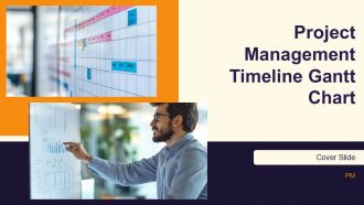 Project Management Timeline Gantt Chart PPT Slides AT
