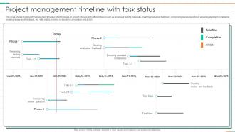 Project Management Timeline With Task Status