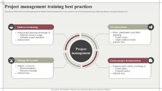 Project Management Training Best Practices