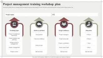 Project Management Training Workshop Plan