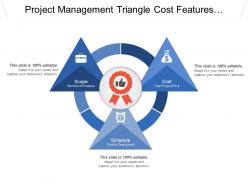 Project management triangle cost features deployment