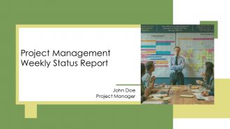 Project Management Weekly Status Report PPT Outline AT