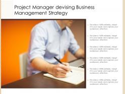 Project Manager Devising Business Management Strategy
