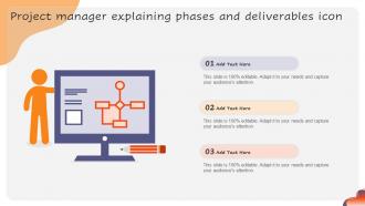 Project Manager Explaining Phases And Deliverables Icon