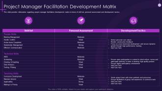 Project manager facilitation development matrix core pmp components in it projects it