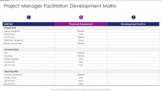 Project Manager Facilitation Development Matrix Quantitative Risk Analysis