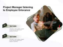 Project manager listening to employee grievance