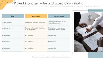 Project Manager Roles And Expectations Matrix