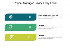Project manager salary entry level ppt powerpoint presentation model pictures cpb