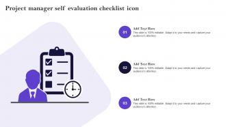 Project Manager Self Evaluation Checklist Icon