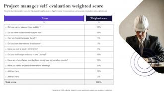 Project Manager Self Evaluation Weighted Score