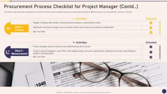 Project Managers Playbook Procurement Process Checklist For Project Manager