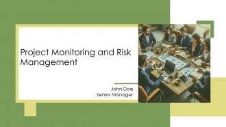 Project Monitoring And Risk Management PPT Template AT