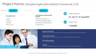 Project name discipline agile deliver dad framework ability agile dad process