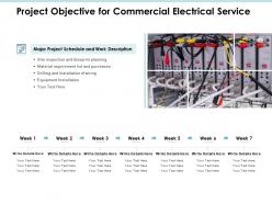 Project objective for commercial electrical service powerpoint presentation file guide