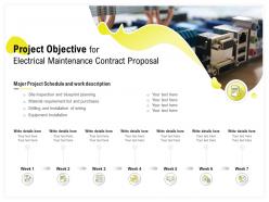 Project objective for electrical maintenance contract proposal ppt powerpoint layout