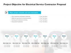 Project objective for electrical service contractor proposal ppt powerpoint presentation file