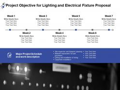Project objective for lighting and electrical fixture proposal ppt powerpoint presentation inspiration