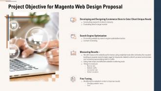 Project objective for magento web design proposal ppt powerpoint presentation icon show