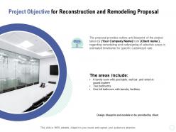 Project objective for reconstruction and remodeling proposal ppt powerpoint presentation gallery