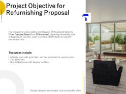 Project objective for refurnishing proposal ppt powerpoint presentation