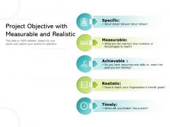 Project objective with measurable and realistic