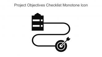 Project Objectives Checklist Monotone Icon In Powerpoint Pptx Png And Editable Eps Format