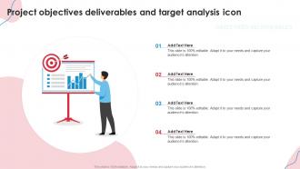 Project Objectives Deliverables And Target Analysis Icon