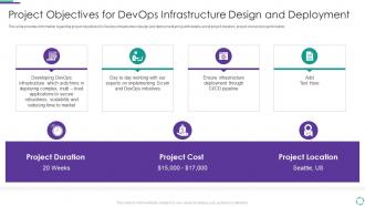Project objectives for devops infrastructure design and deployment ppt ideas