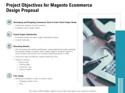 Project objectives for magento ecommerce design proposal ppt powerpoint presentation sample