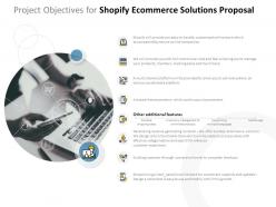 Project objectives for shopify ecommerce solutions proposal ppt powerpoint presentation layouts