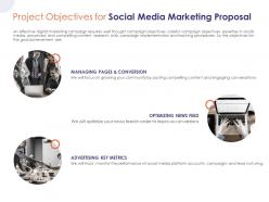 Project Objectives For Social Media Marketing Proposal Ppt Powerpoint Presentation Professional