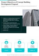 Project Objectives Of Concept Building Development Proposal One Pager Sample Example Document